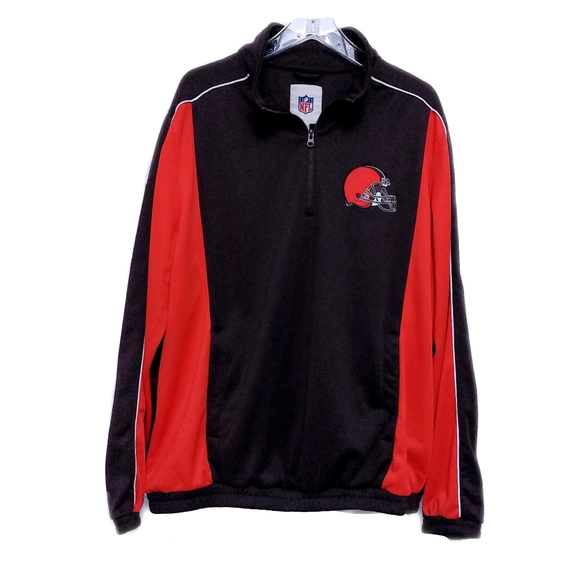 NFL Other - Cleveland Browns Mens XL Color Block Fleece Lined 1/4 Zip Team Jacket
